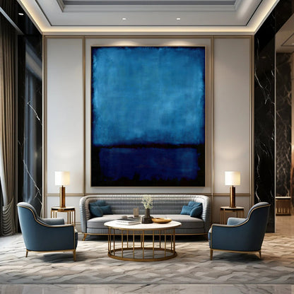 Deep Blue Art for Luxury Hotel Lobby & Meditation Room DLZ2094