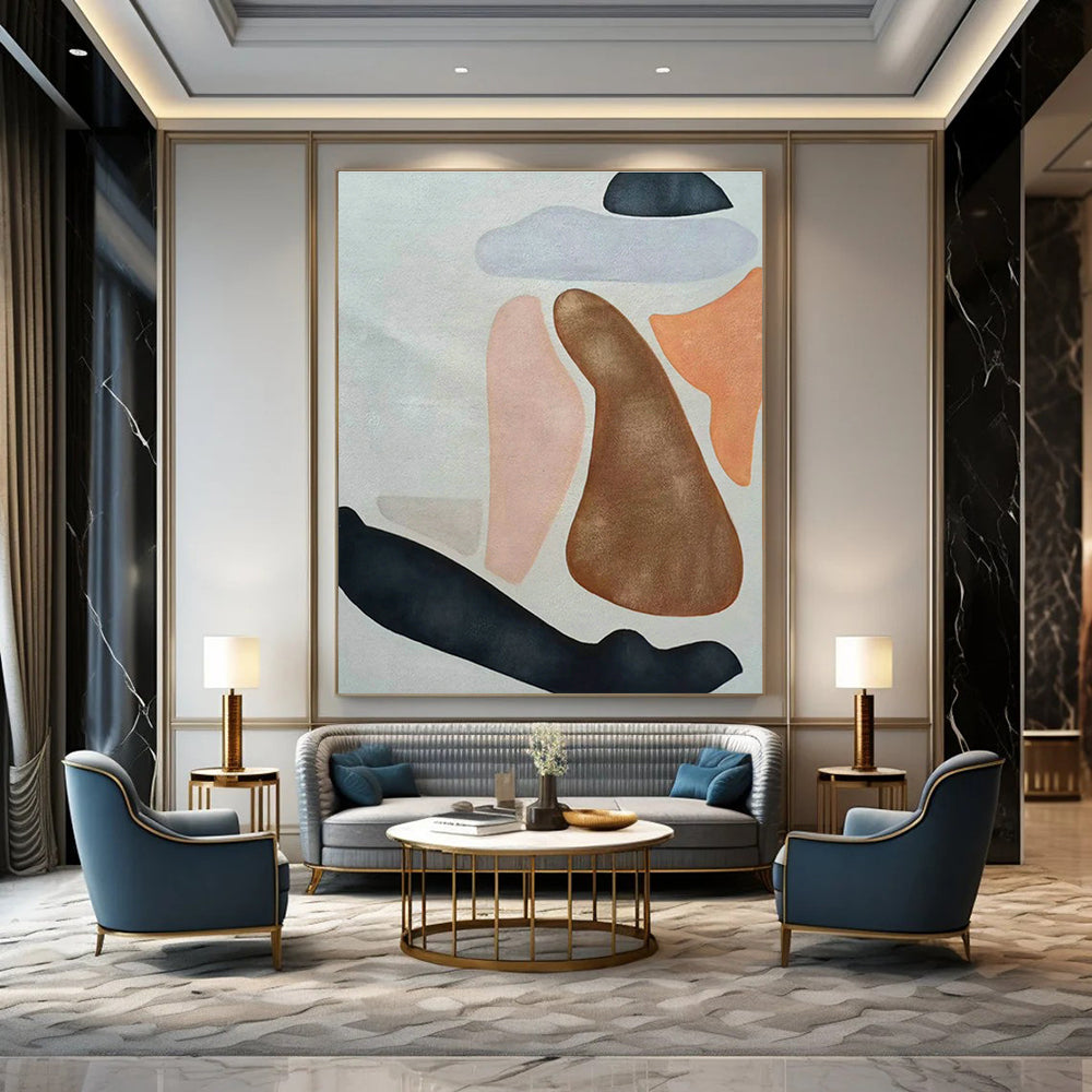 Soft - Colored Geometric Abstract Art for Living Room & Bedroom DLZ0511
