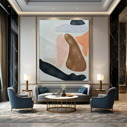 Soft - Colored Geometric Abstract Art for Living Room & Bedroom DLZ0511
