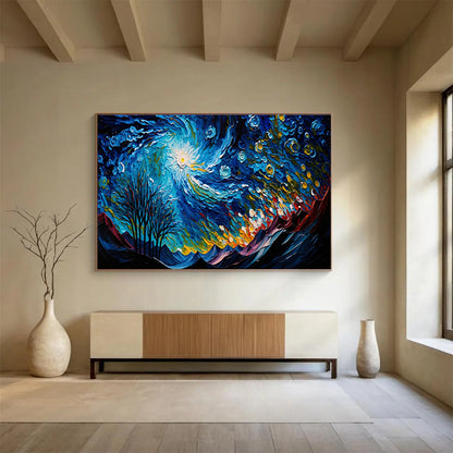 Starry Night & Mountain Art for Adventure - Lover’s Home Office Walls DLZ3269