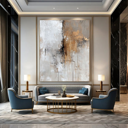 Textured Gray and Brown Abstract for Industrial - Chic Loft & Minimalist Gallery STSC591