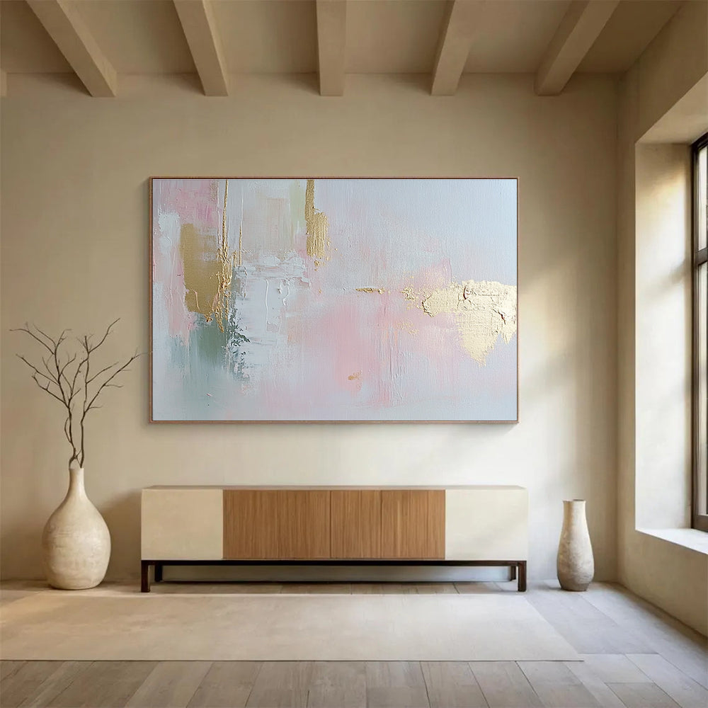 Pastel and Gold Abstract Art for Bridal Suite & Chic Boutique SC386