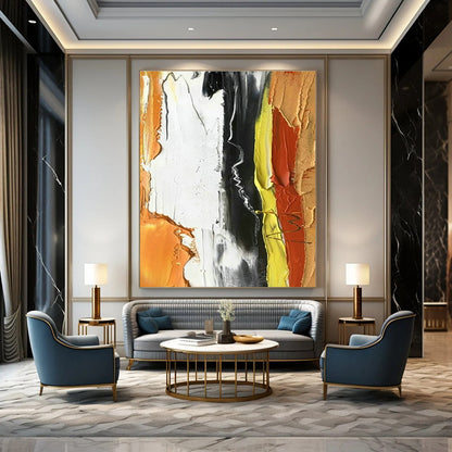 Contrast Color Thick - painted Abstract Art for Industrial Loft & Trendy Bar DLZ1453
