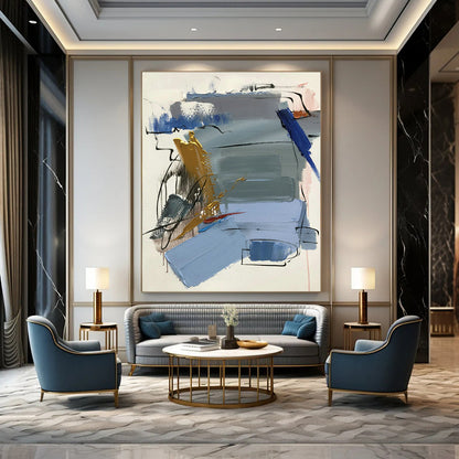 Luxury Abstract Art for High - End Boutique & Chic Hotel Lobby DLZ0815