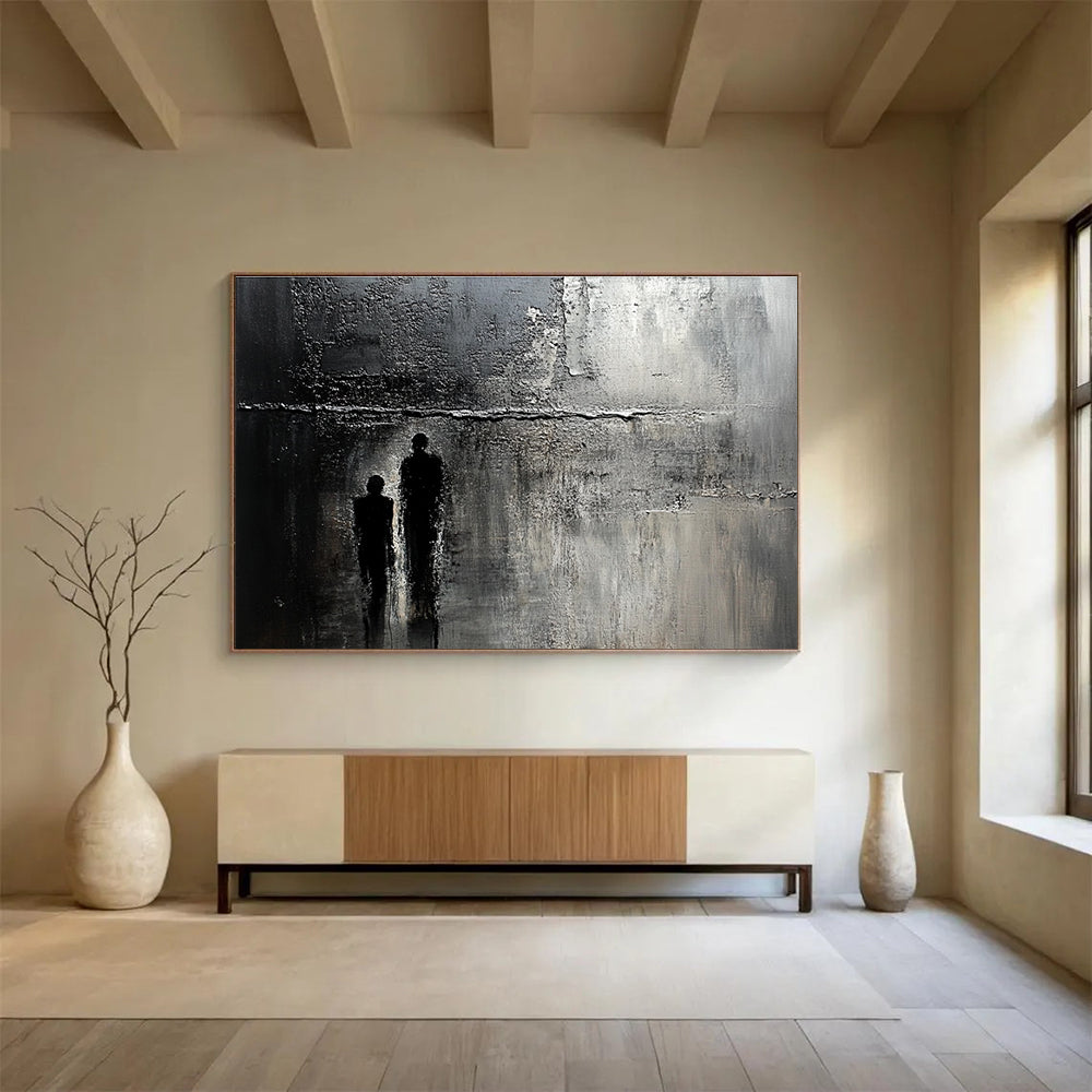 Silhouette in the Night Art for Mystery - Themed Library & Contemporary Home Office SC446