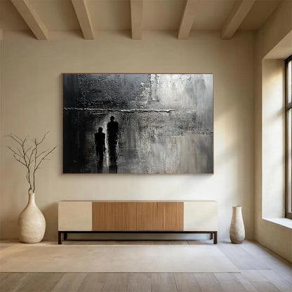 Silhouette in the Night Art for Mystery - Themed Library & Contemporary Home Office SC446