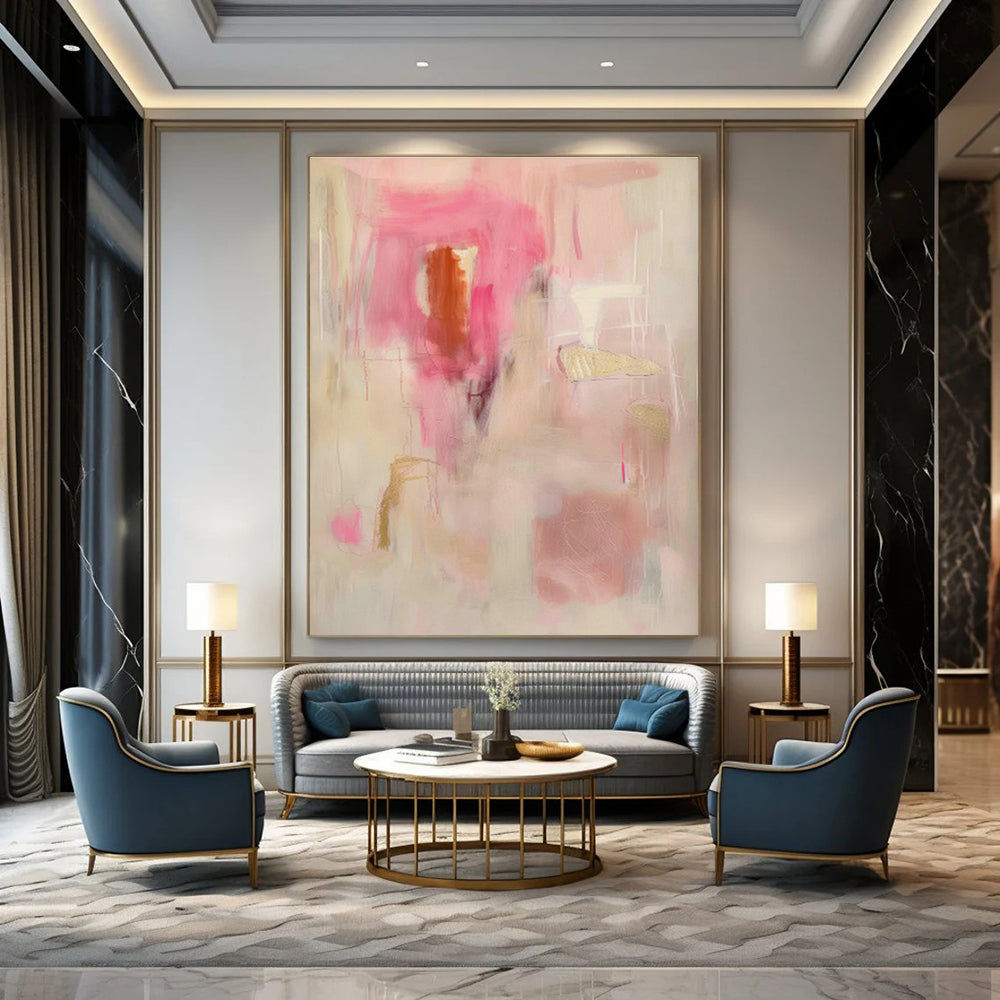 Pink Abstract Art for Blush - Toned Bridal Suite & Creative Salon DLZ0717