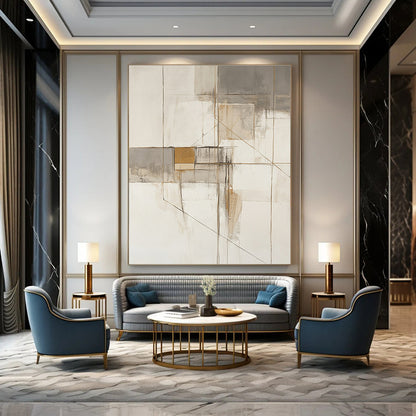 Minimalist Geometric Abstract for Modern Office & Scandinavian Home STSC620