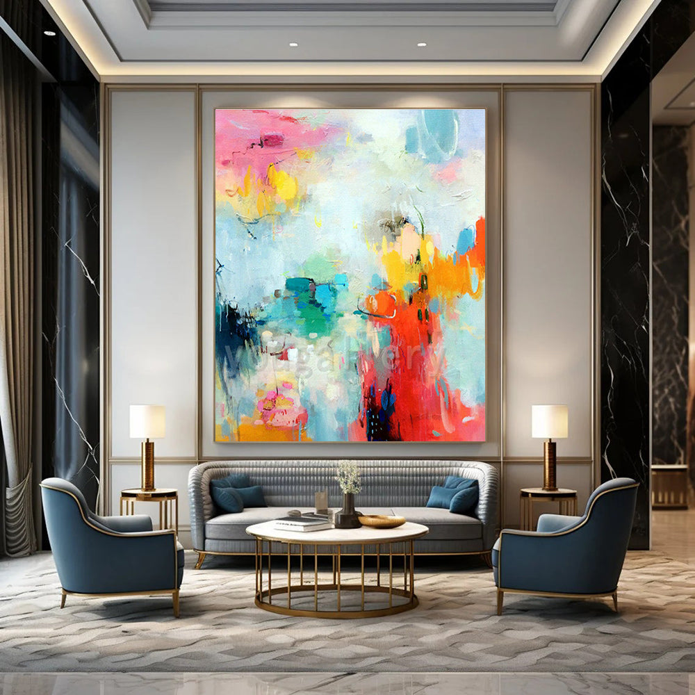 Fresh Color Abstract Art for Modern Café & Art Studio Break Area DLZ1072