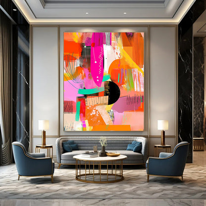 Vibrant Abstract Composition for Playful Kids’ Room & Art - Loving Office STSC1222