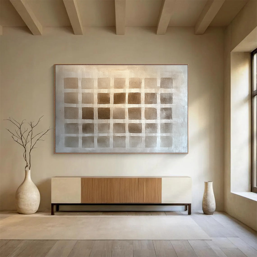 Abstract Geometric Landscape: Perfect for Modern Farmhouse & Art Café Decor SC530