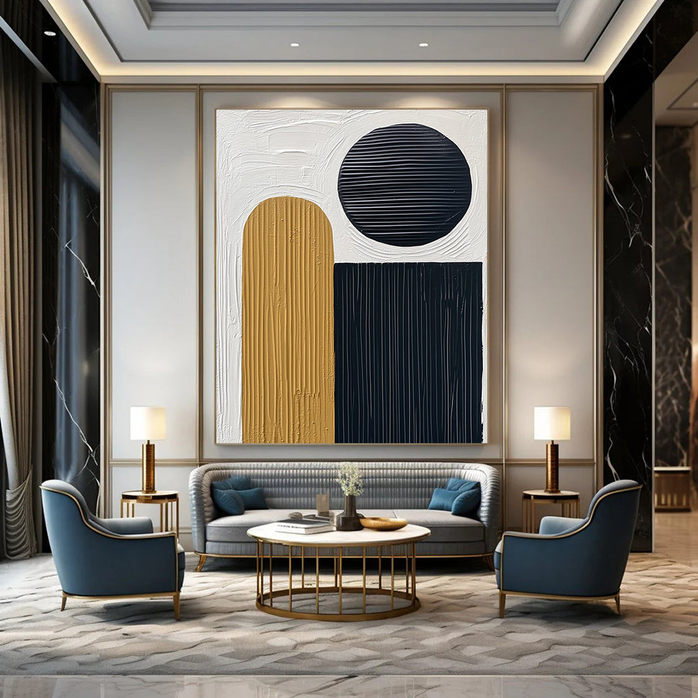 Geometric Textured Abstract for Minimalist Home Office & Art Gallery Corridor STSC451