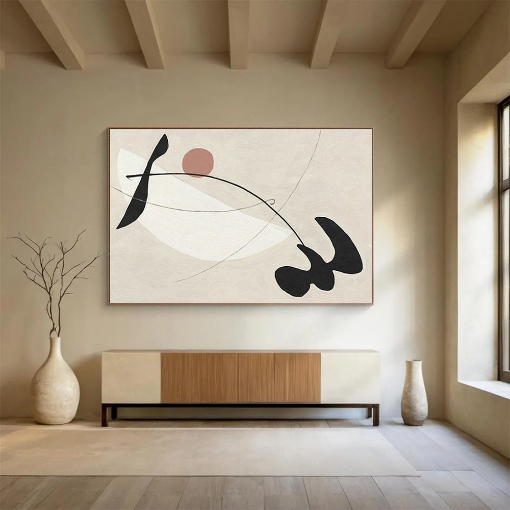 Minimalist Line & Shape Abstract Art for Modern Art Gallery Pop - Up Spaces DLZ3122