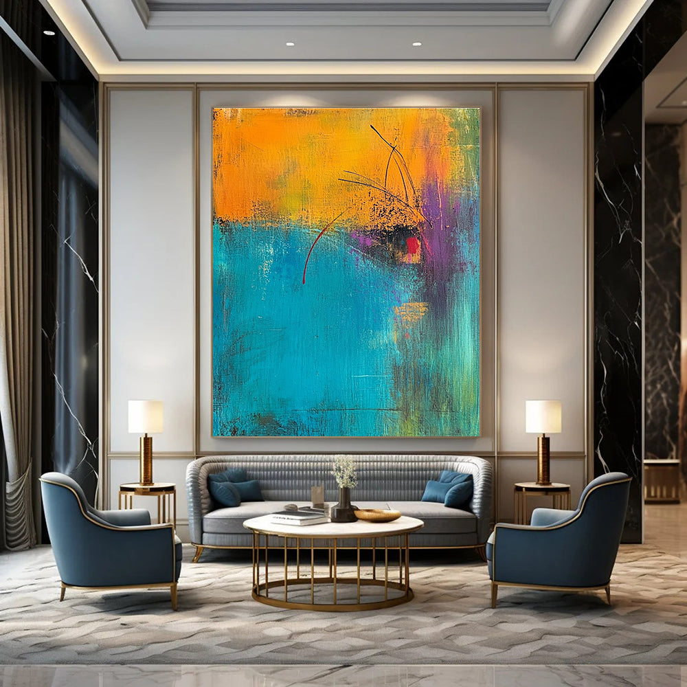 Colorful Abstract with Lines for Creative Studio & Vibrant Restaurant STSC405