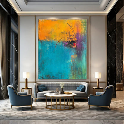 Colorful Abstract with Lines for Creative Studio & Vibrant Restaurant STSC405