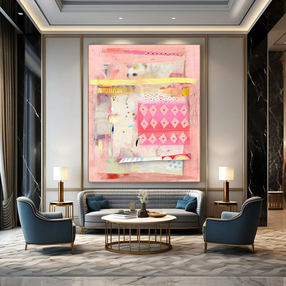 Pink - Grid Collage Art for Feminine Fashion Boutique Display Windows DLZ0176