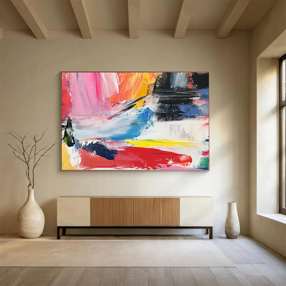 Bold Color Block Abstraction Art for Modern Art Gallery & Trendy Office SC437