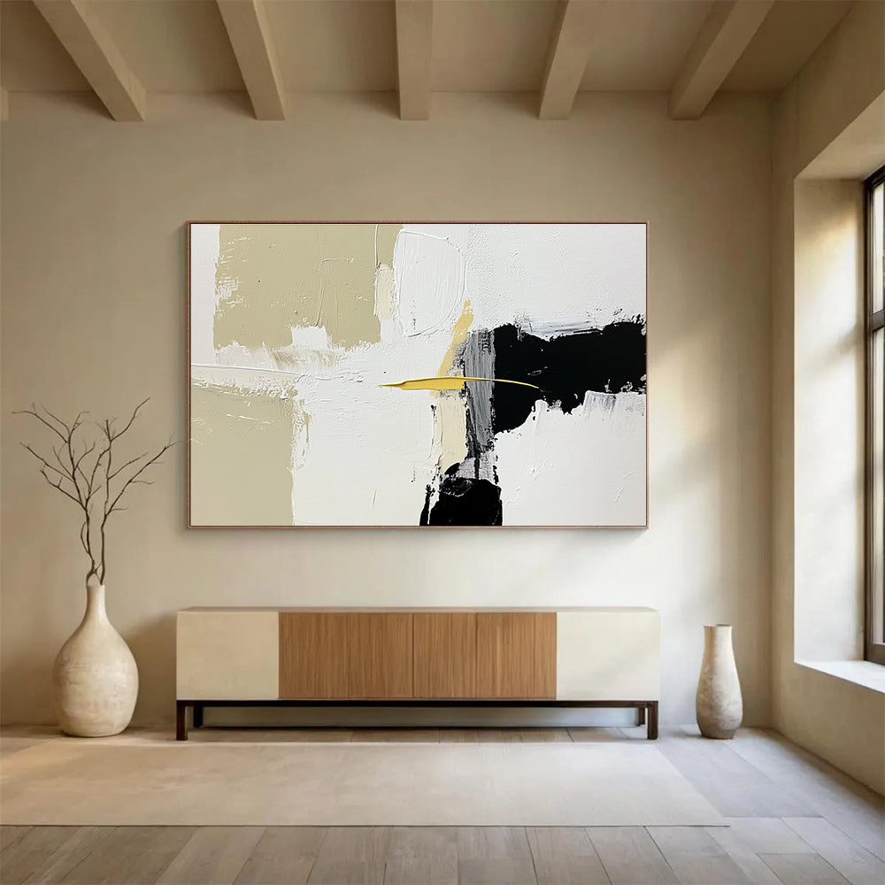 Abstract Neutral Palette Art for Minimalist Living Room & Modern Office Lounge SC206