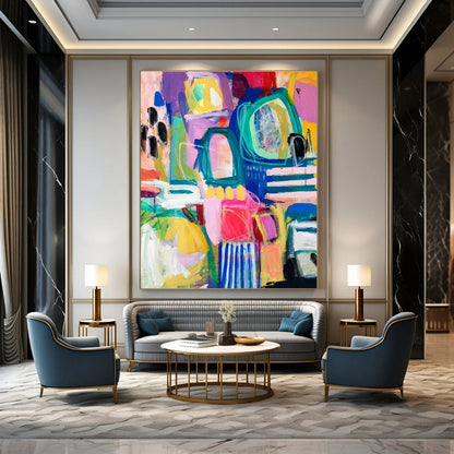 Colorful Geometric Art for Creative Studio Collaboration Zones DLZ0077