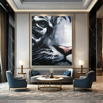Close - up Tiger Face Art for Wildlife - Themed Library & Bold Home Office DLZ2154