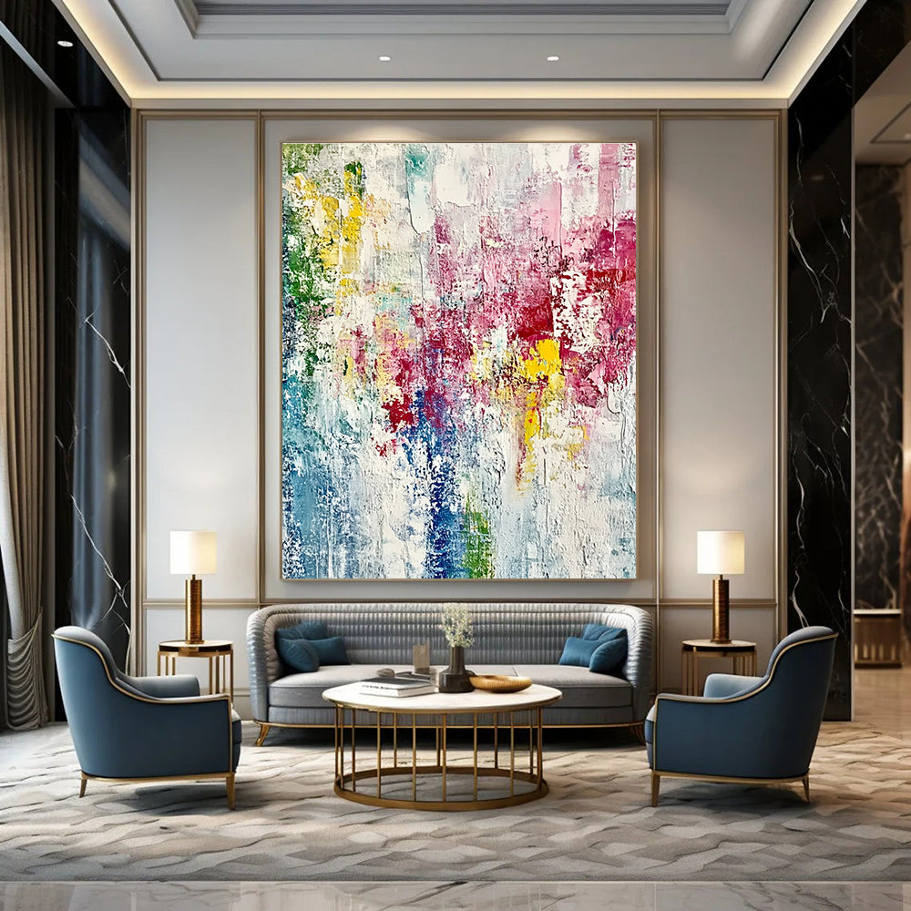 Colorful Textured Abstract Art for Bedroom & Creative Lounge STSC721