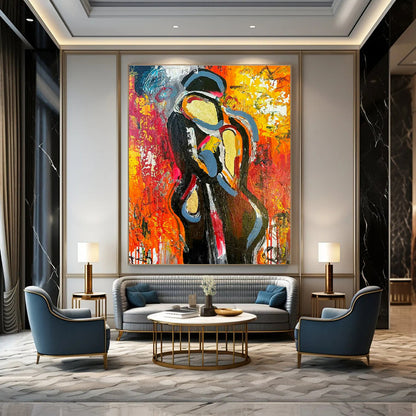 Abstract Embrace Art for Romantic Bedroom & Bohemian Gallery DLZ2111