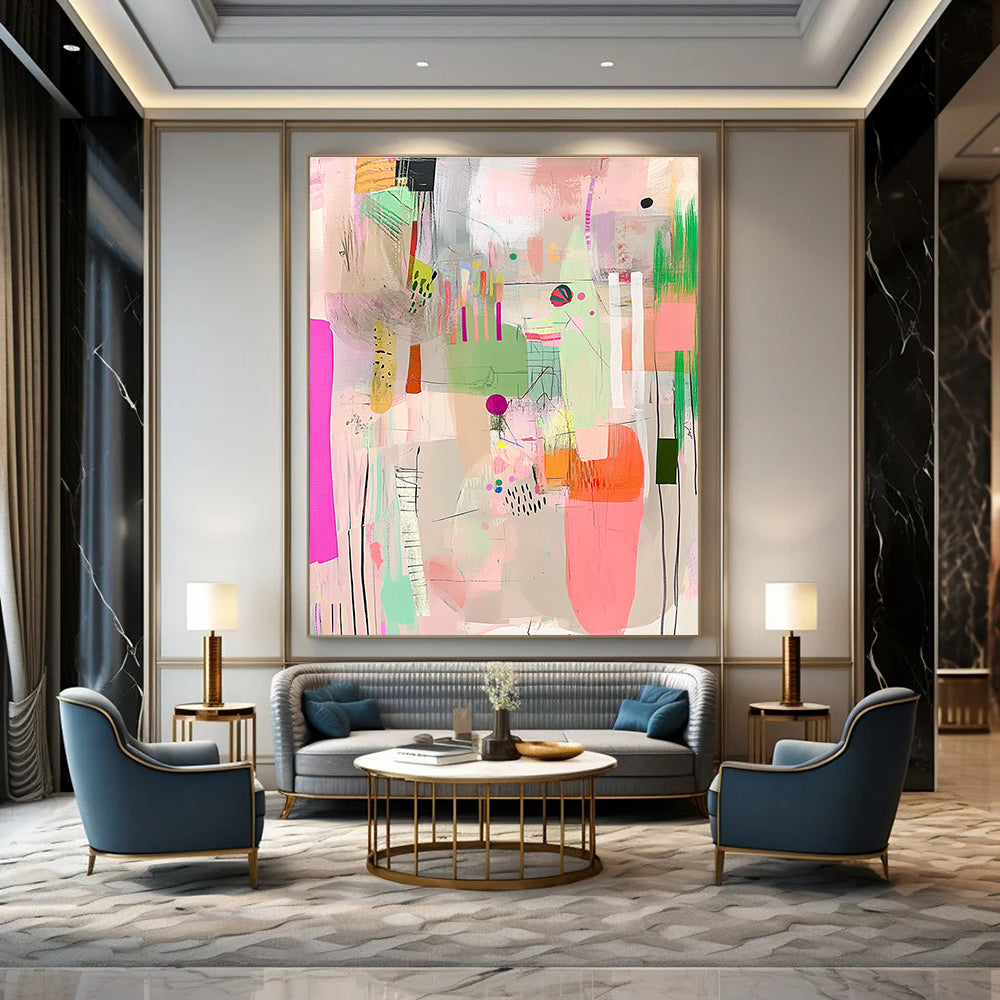 Pastel Abstract Collage for Nursery & Feminine - Inspired Café STSC573