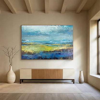 Abstract Landscape Art for Eco - Friendly Resort Lobbies DLZ2574