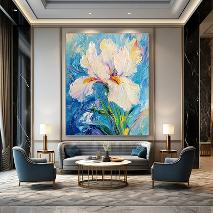 White Iris Flower Art for Florist Shop & Relaxing Spa STSC1384