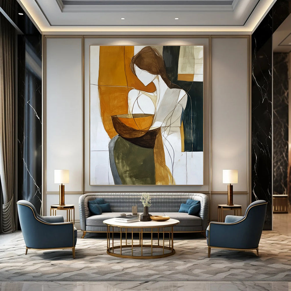 Abstract Woman with Bowl for Cultural Art Space & Art - Loving Kitchen STSC299