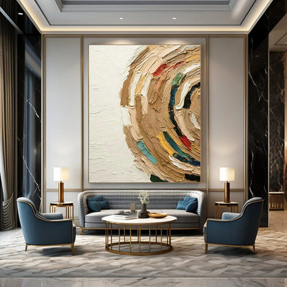 Colorful Textured Circle Art for Art Studio Classroom & Eclectic Coffeehouse DLZ1508
