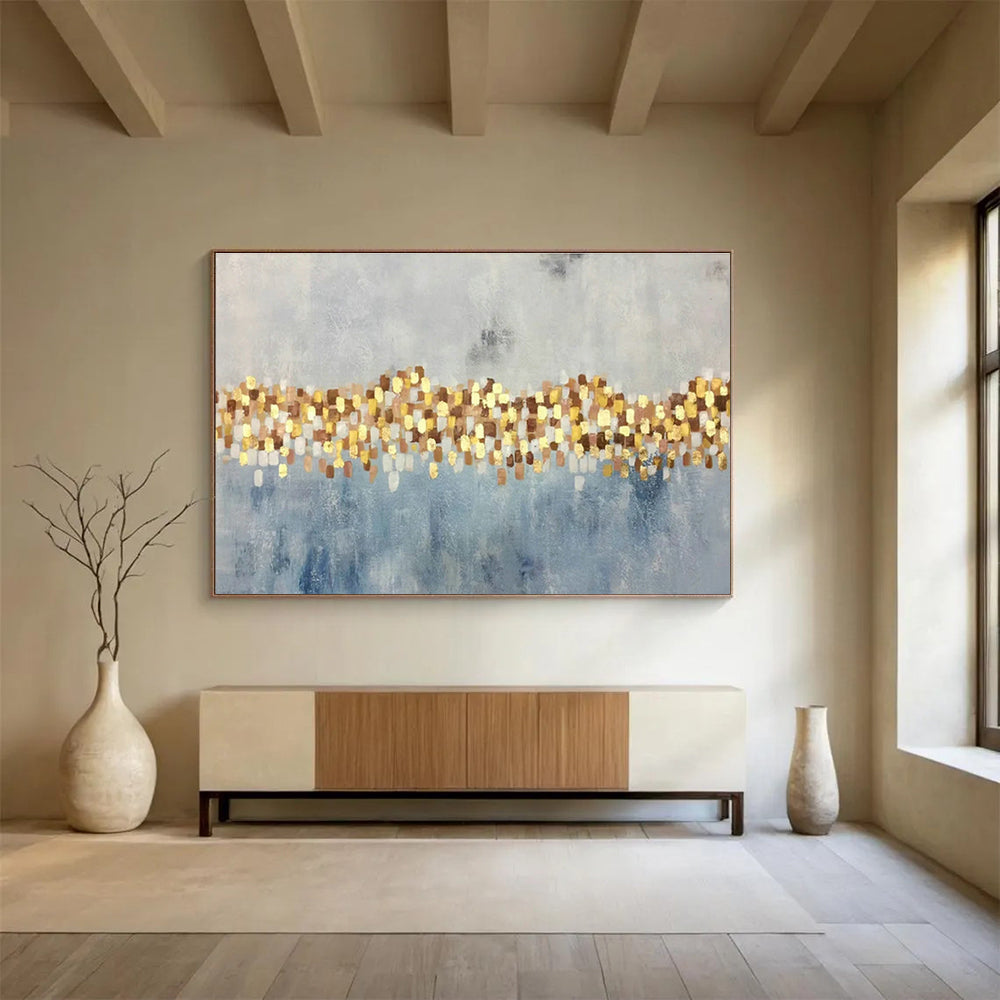 Gold - Blue Decorative Art for Modern Dining Room Accents DLZ2548