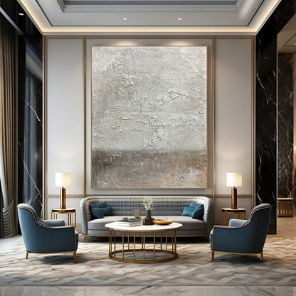 Textured Gray Abstract Art for Industrial - Chic Office & Modern Gallery DLZ2191