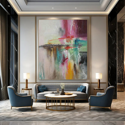 Colorful Abstract Art for Bohemian - Style Living Room Sofasides DLZ0056