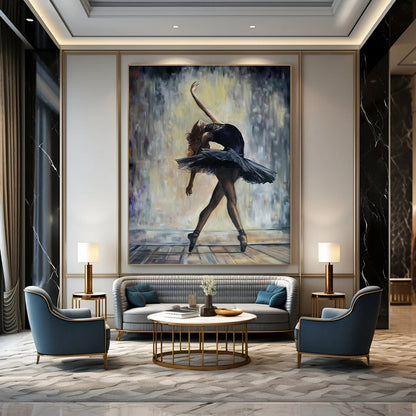 Ballerina in Black Art for Dance Studio & Romantic Theater Lobby DLZ2328