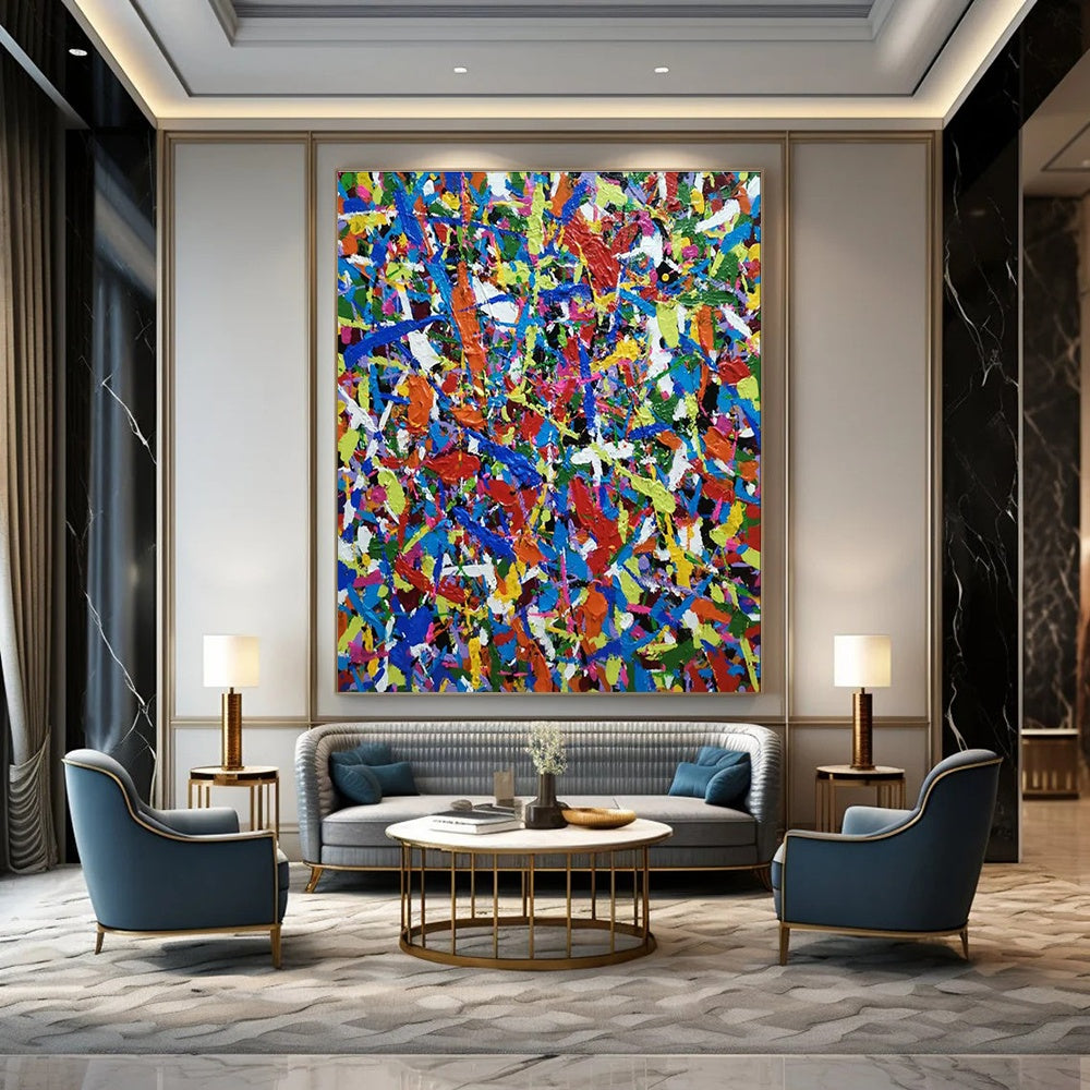 Color Explosion Abstract Art for Creative Kids’ Space & Vibrant Art Bar DLZ2266