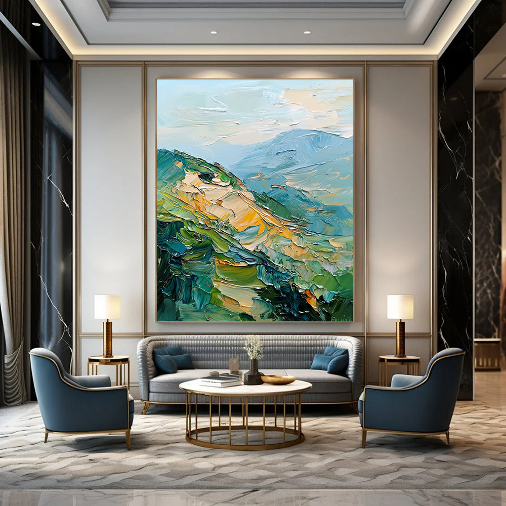 Textured Mountain Vista for Nature - Lover’s Living Room & Art - Centric Café STSC192