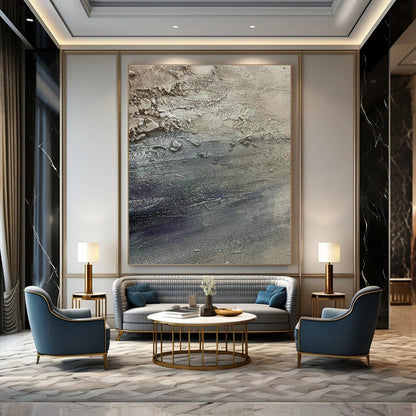 Gray - Blue Texture Art for Nautical - Themed Café Interiors DLZ0197