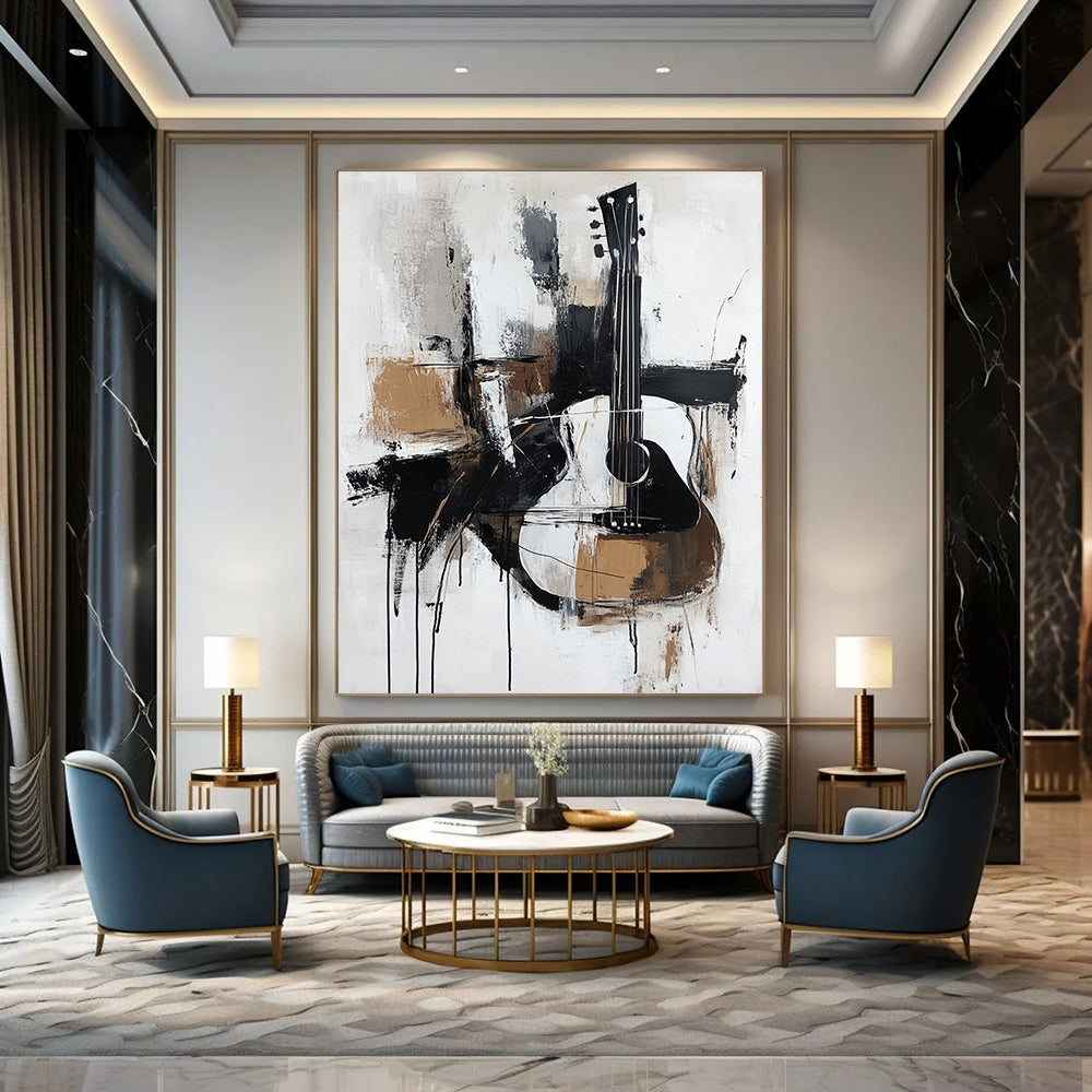 Abstract Guitar Art for Music Studio & Art - Centric Café STSC818