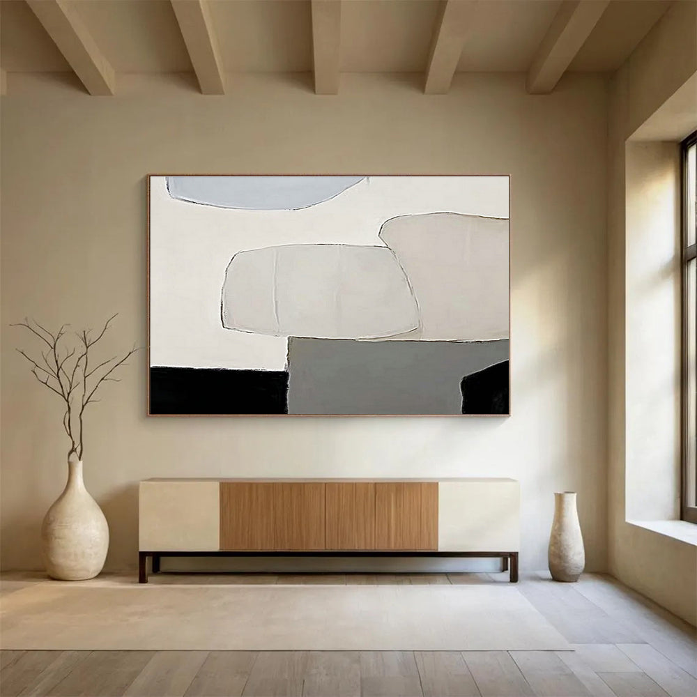 Simple Color - Block Abstract Art for Minimalist Dining Room DLZ2981