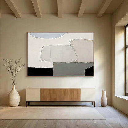 Simple Color - Block Abstract Art for Minimalist Dining Room DLZ2981