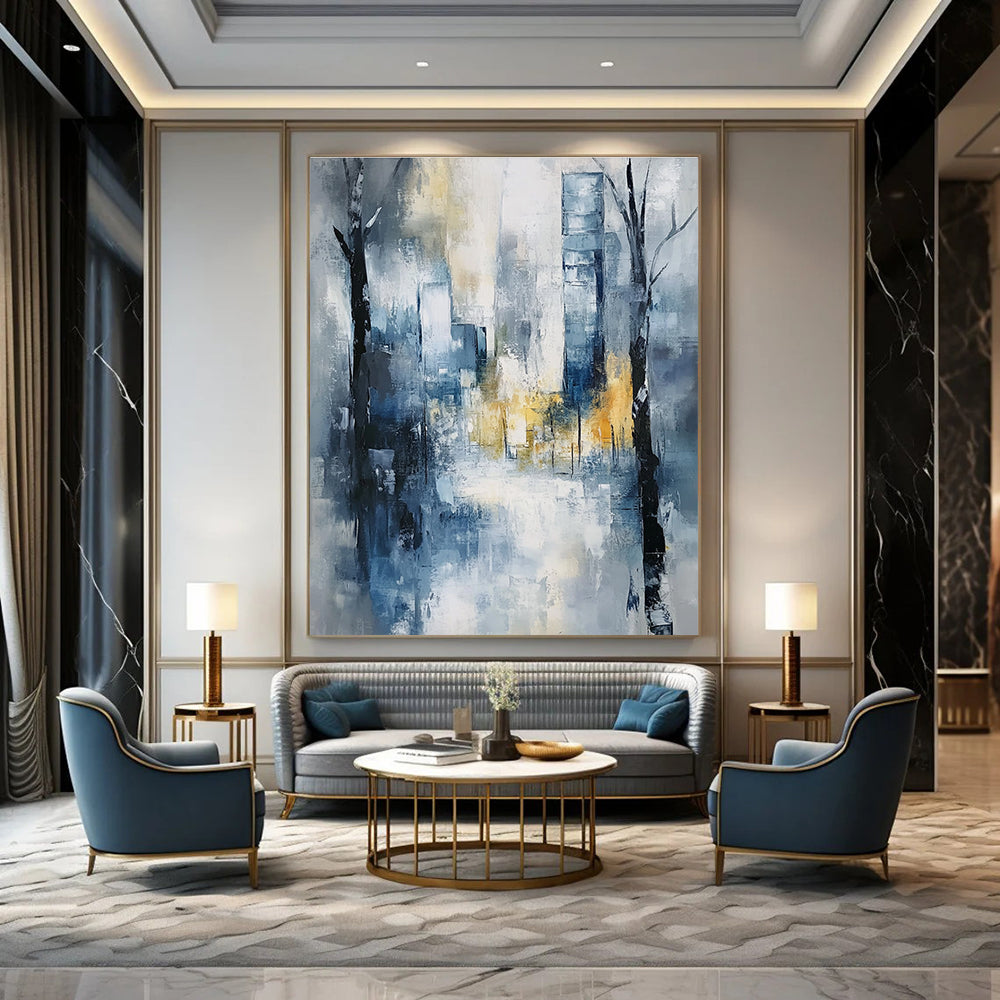 Gray - Toned Cityscape for Sophisticated Office & Industrial - Style Home STSC278