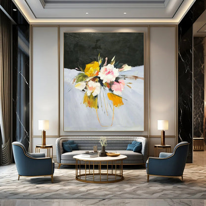 Expressive Flower Bouquet Art for Garden Café & Wedding Venue DLZ0626