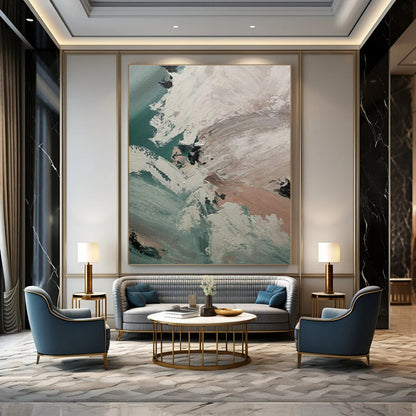 Abstract Coastal Waves Art for Surf Shop Lounge & Coastal Airbnb DLZ0876