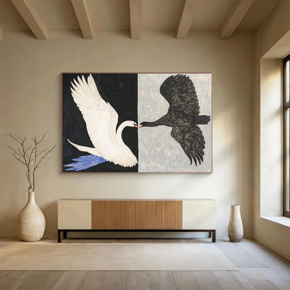 Symbolic Bird Art for Modern Art Gallery & Philosophy Library SC558