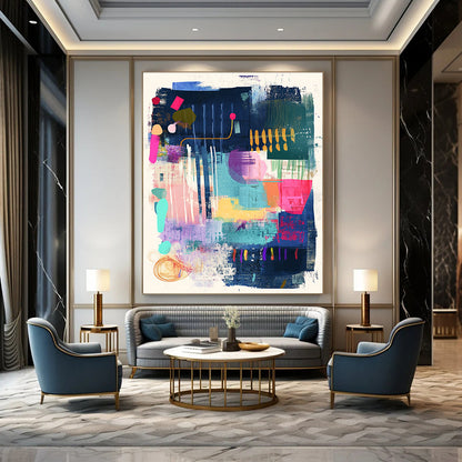 Modern Abstract Shapes for Urban Loft Living Room & Avant - Garde Art Gallery STSC967