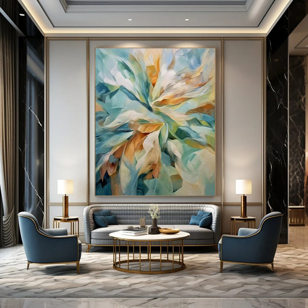 Floral Abstract Art for Romantic Home Bedroom Accent Walls DLZ0279