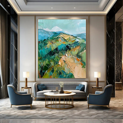 Textured Mountain Landscape for Adventure - Themed Lodge & Nature Art Gallery STSC187