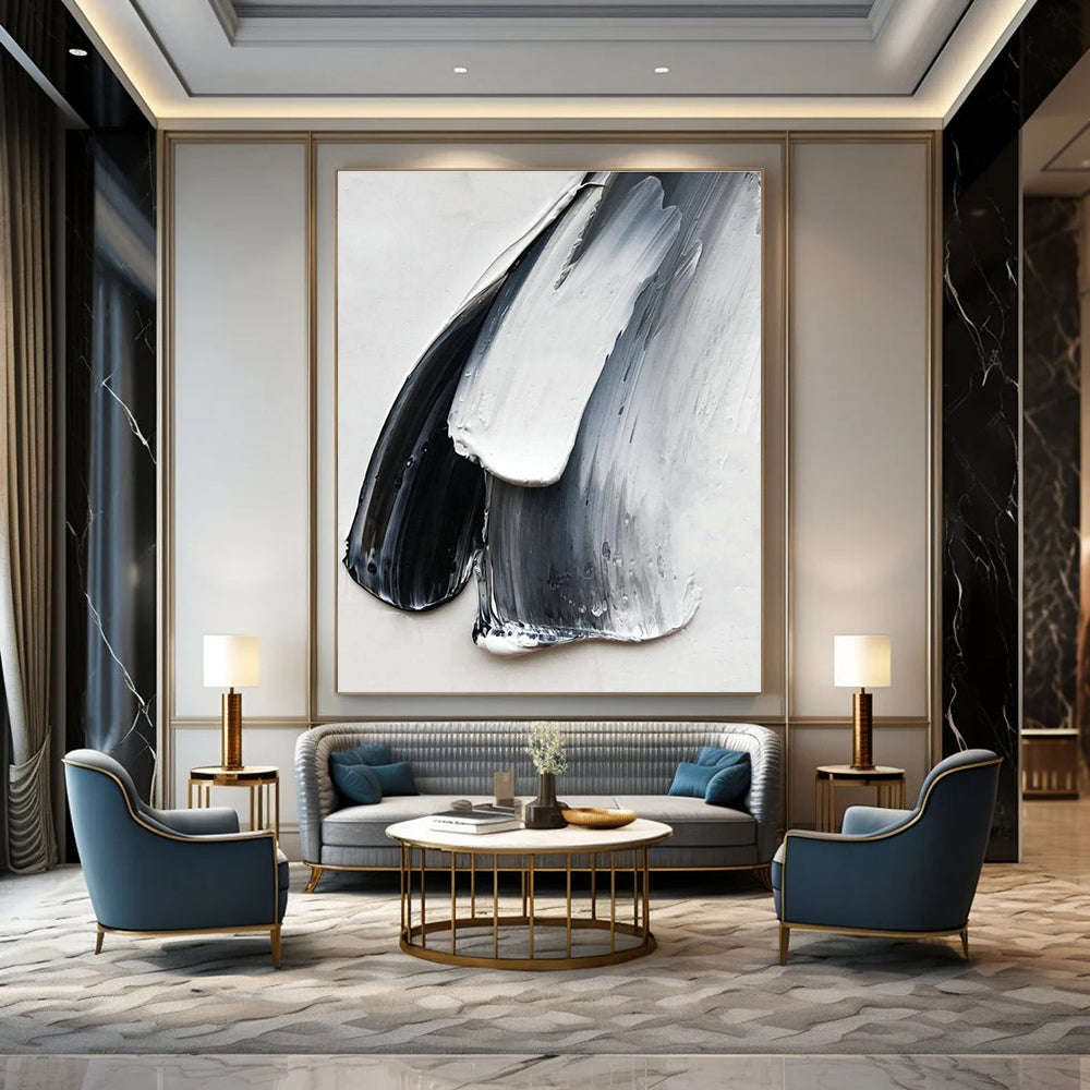 Gray - White Textured Form Art for Creative Agency & Artistic Boutique DLZ2376