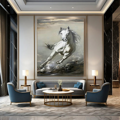 Galloping Horse Art for Equestrian Club & Classic Home Study DLZ2042